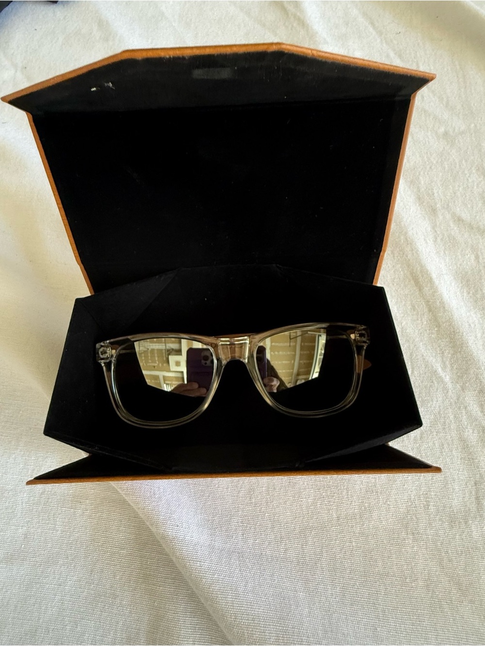 Eyewear Brown Wood Sunglasses Case